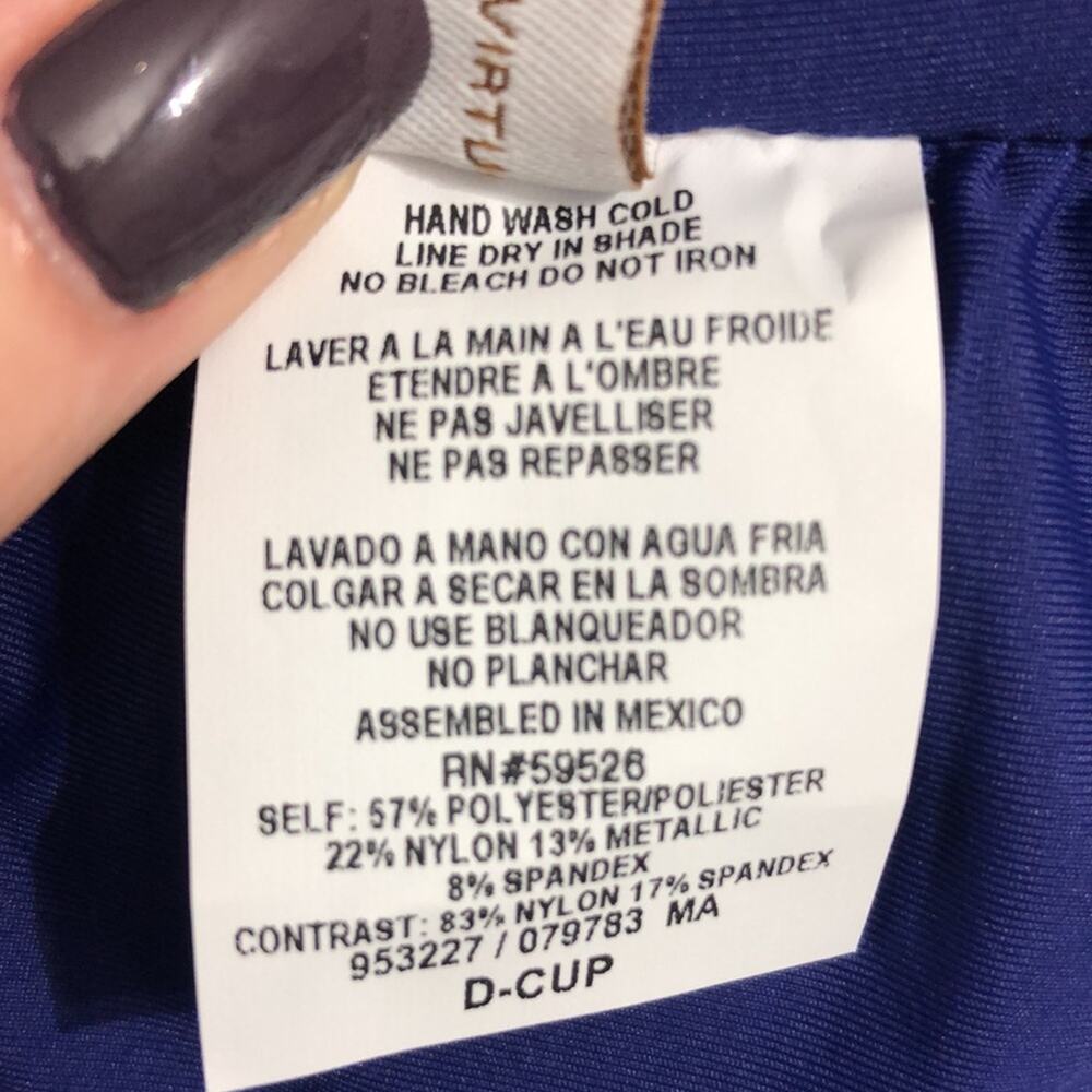 Becca South Coast Bandeau Bikini Top D-cup NWOT - Picture 7 of 7